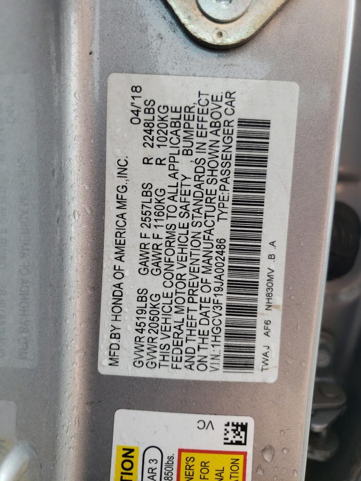 Photo 11 VIN: 1HGCV3F19JA002486 - HONDA ACCORD 