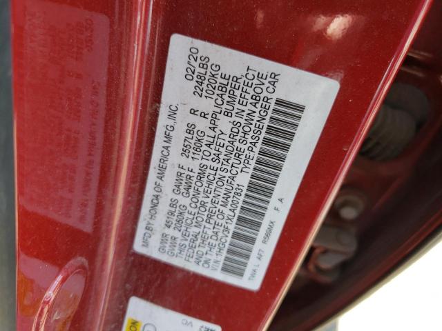 Photo 11 VIN: 1HGCV3F1XLA007831 - HONDA ACCORD HYB 