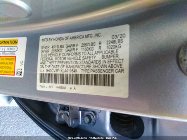 Photo 8 VIN: 1HGCV3F1XLA010549 - HONDA ACCORD 