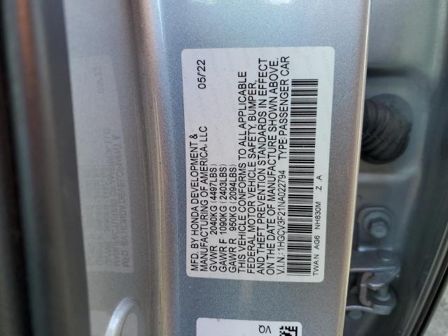 Photo 12 VIN: 1HGCV3F21NA022794 - HONDA ACCORD HYB 