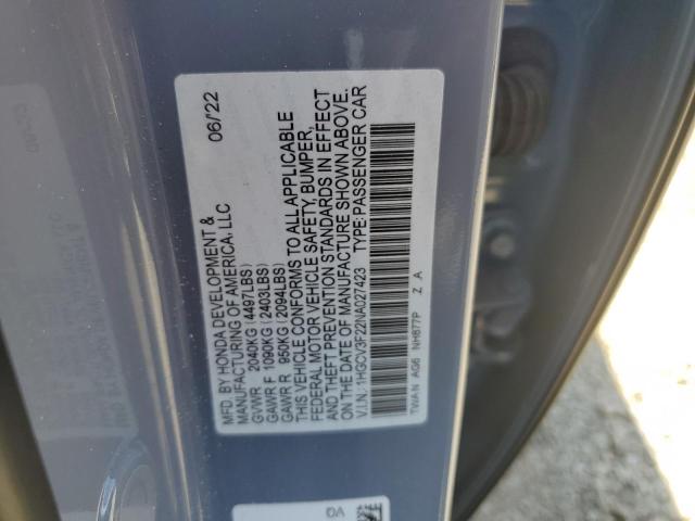 Photo 11 VIN: 1HGCV3F22NA027423 - HONDA ACCORD 