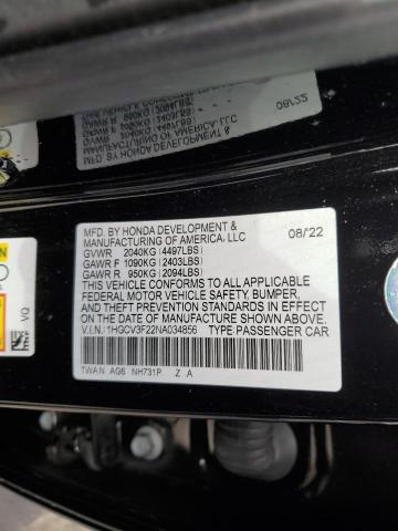 Photo 11 VIN: 1HGCV3F22NA034856 - HONDA ACCORD 