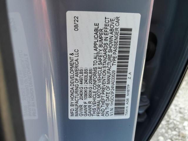 Photo 9 VIN: 1HGCV3F24NA033529 - HONDA ACCORD HYB 