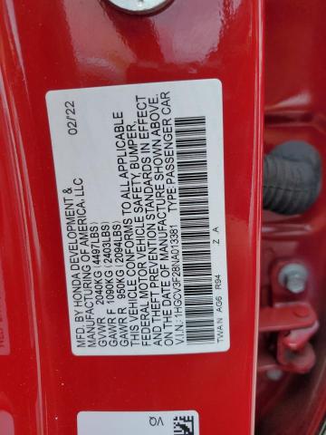 Photo 11 VIN: 1HGCV3F28NA013381 - HONDA ACCORD 