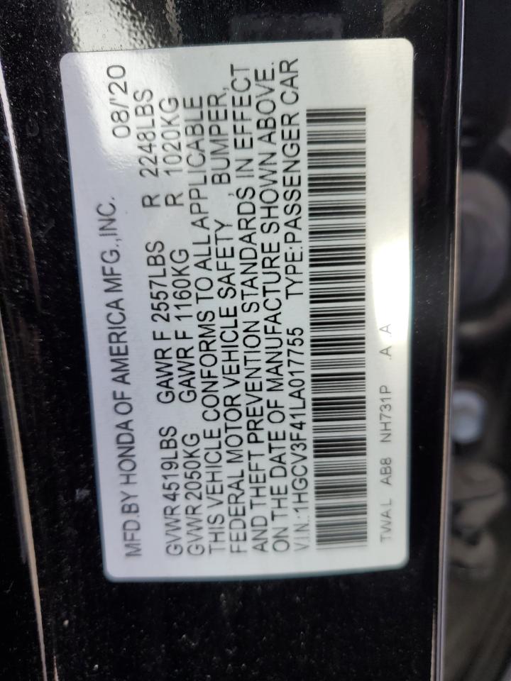 Photo 11 VIN: 1HGCV3F41LA017755 - HONDA ACCORD 