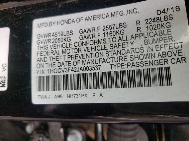 Photo 8 VIN: 1HGCV3F42JA003537 - HONDA ACCORD HYB 