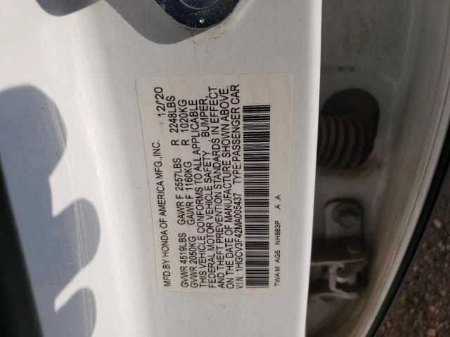 Photo 11 VIN: 1HGCV3F42MA005437 - HONDA ACCORD HYB 