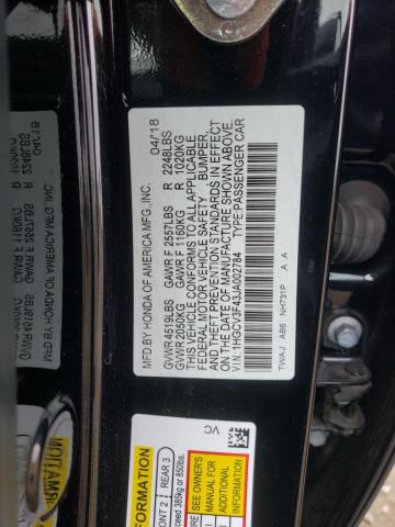 Photo 11 VIN: 1HGCV3F43JA002784 - HONDA ACCORD HYB 