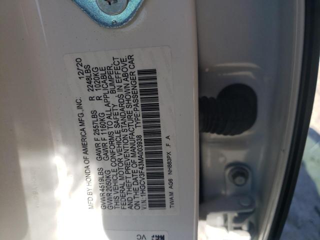 Photo 11 VIN: 1HGCV3F43MA003938 - HONDA ACCORD HYB 