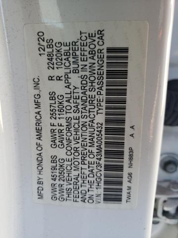 Photo 11 VIN: 1HGCV3F43MA005432 - HONDA ACCORD HYB 