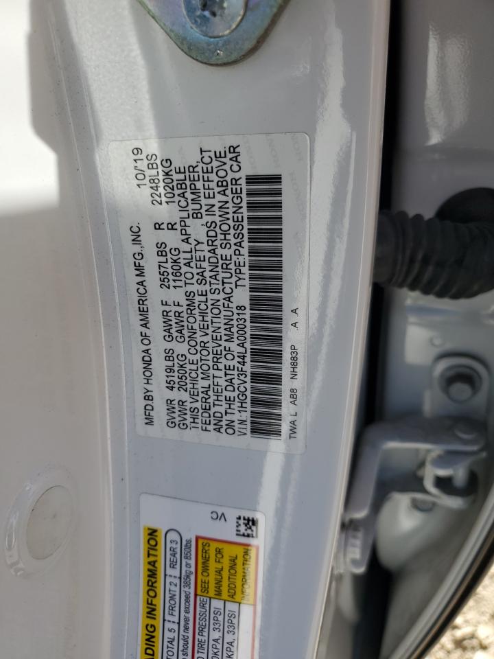 Photo 12 VIN: 1HGCV3F44LA000318 - HONDA ACCORD 