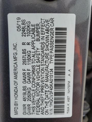 Photo 11 VIN: 1HGCV3F45KA015134 - HONDA ACCORD HYB 