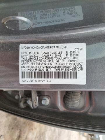 Photo 9 VIN: 1HGCV3F45LA015877 - HONDA ACCORD HYB 