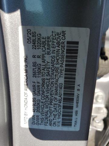 Photo 11 VIN: 1HGCV3F46LA011403 - HONDA ACCORD 