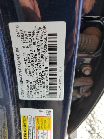 Photo 11 VIN: 1HGCV3F49JA004555 - HONDA ACCORD HYB 