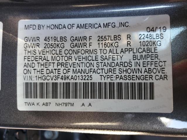 Photo 9 VIN: 1HGCV3F49KA013225 - HONDA ACCORD HYB 