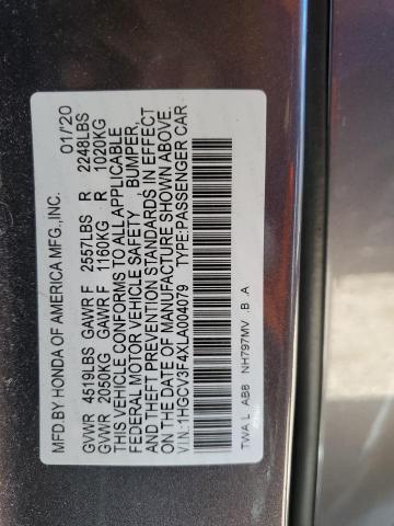 Photo 11 VIN: 1HGCV3F4XLA004079 - HONDA ACCORD 