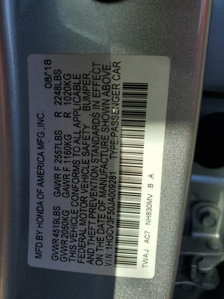 Photo 11 VIN: 1HGCV3F50JA009281 - HONDA ACCORD 