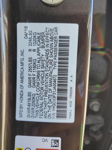 Photo 11 VIN: 1HGCV3F51JA004672 - HONDA ACCORD HYB 