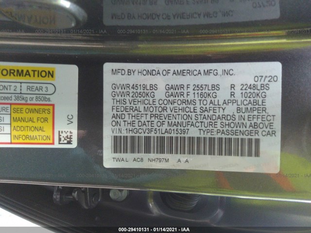 Photo 8 VIN: 1HGCV3F51LA015397 - HONDA ACCORD HYBRID 