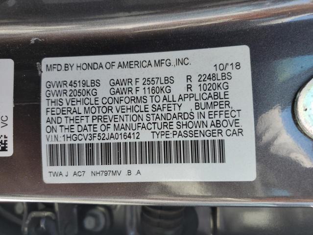 Photo 12 VIN: 1HGCV3F52JA016412 - HONDA ACCORD HYB 