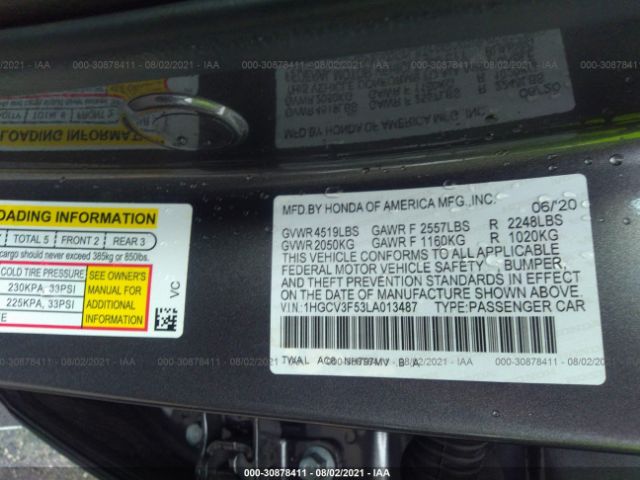 Photo 8 VIN: 1HGCV3F53LA013487 - HONDA ACCORD 