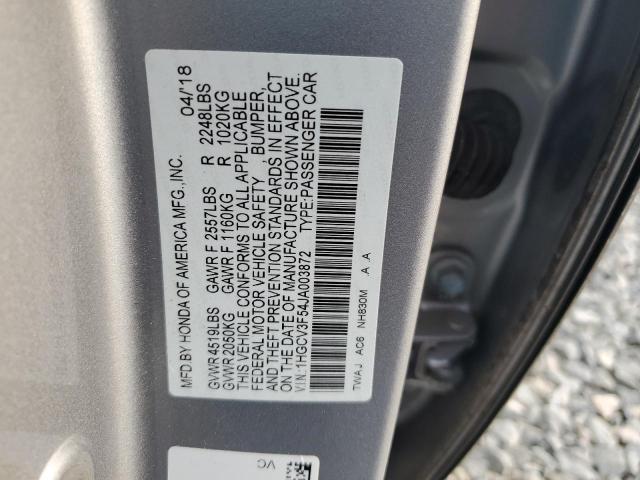 Photo 11 VIN: 1HGCV3F54JA003872 - HONDA ACCORD HYB 