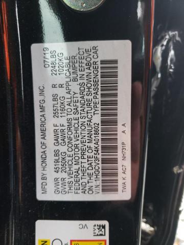 Photo 11 VIN: 1HGCV3F54KA018602 - HONDA ACCORD 