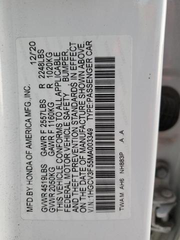 Photo 11 VIN: 1HGCV3F55MA003349 - HONDA ACCORD HYB 