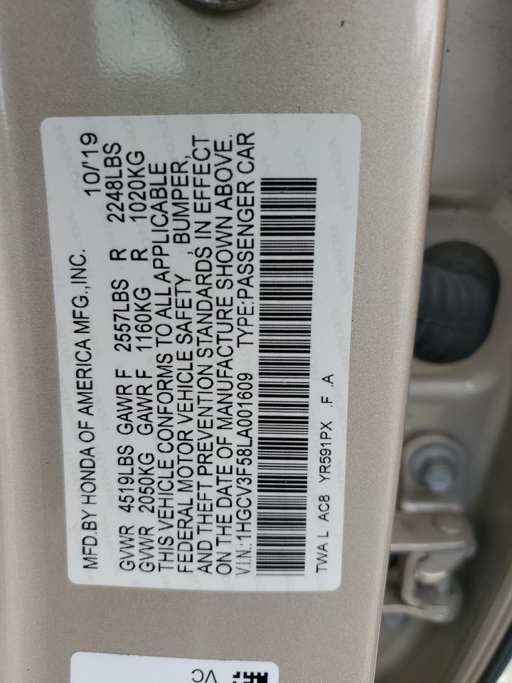 Photo 11 VIN: 1HGCV3F58LA001609 - HONDA ACCORD 