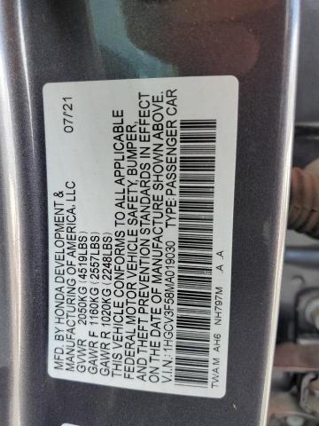 Photo 11 VIN: 1HGCV3F58MA019030 - HONDA ACCORD HYB 