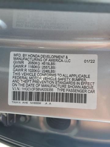 Photo 12 VIN: 1HGCV3F58NA009356 - HONDA ACCORD HYB 