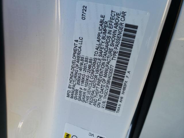 Photo 11 VIN: 1HGCV3F58NA030577 - HONDA ACCORD HYB 