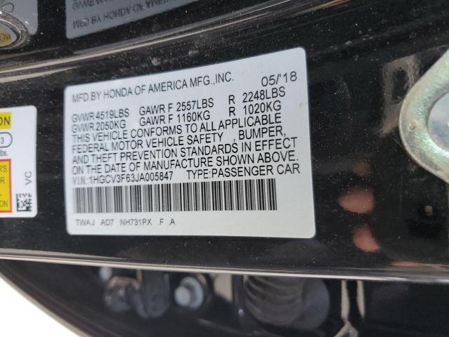 Photo 11 VIN: 1HGCV3F63JA005847 - HONDA ACCORD 