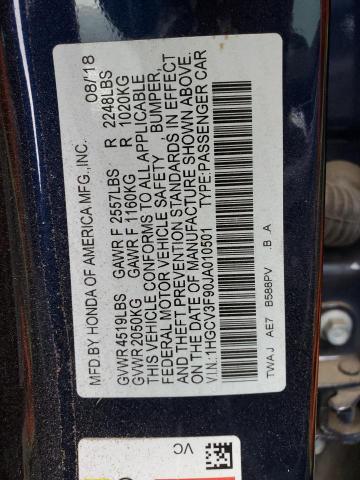 Photo 12 VIN: 1HGCV3F90JA010501 - HONDA ACCORD TOU 