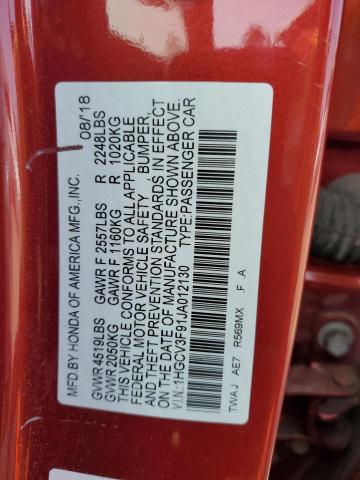 Photo 11 VIN: 1HGCV3F91JA012130 - HONDA ACCORD TOU 