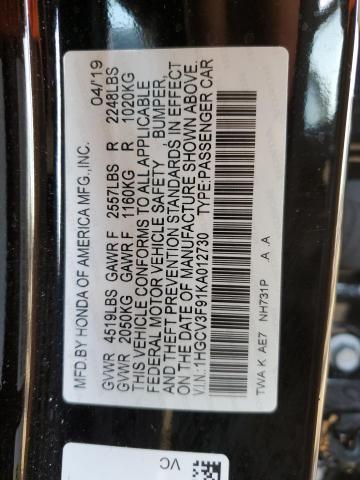 Photo 12 VIN: 1HGCV3F91KA012730 - HONDA ACCORD TOU 