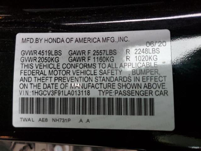 Photo 11 VIN: 1HGCV3F91LA013118 - HONDA ACCORD TOU 