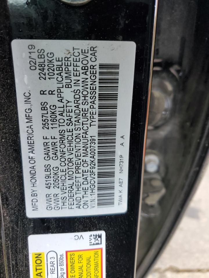 Photo 11 VIN: 1HGCV3F92KA007391 - HONDA ACCORD 