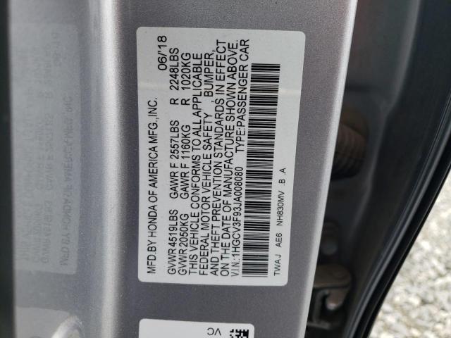 Photo 11 VIN: 1HGCV3F93JA008080 - HONDA ACCORD TOU 