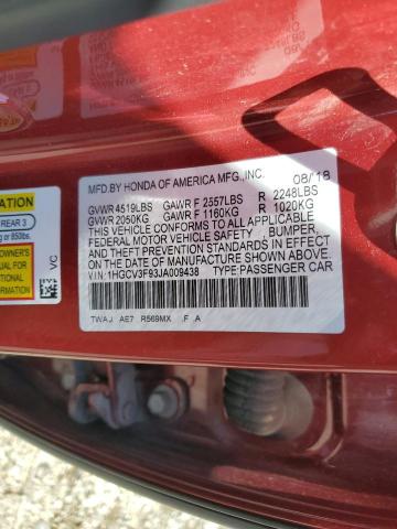 Photo 12 VIN: 1HGCV3F93JA009438 - HONDA ACCORD 