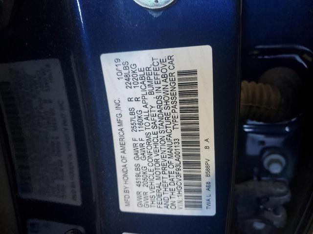 Photo 11 VIN: 1HGCV3F93LA001133 - HONDA ACCORD TOU 