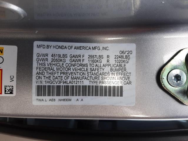 Photo 11 VIN: 1HGCV3F94LA012111 - HONDA ACCORD 