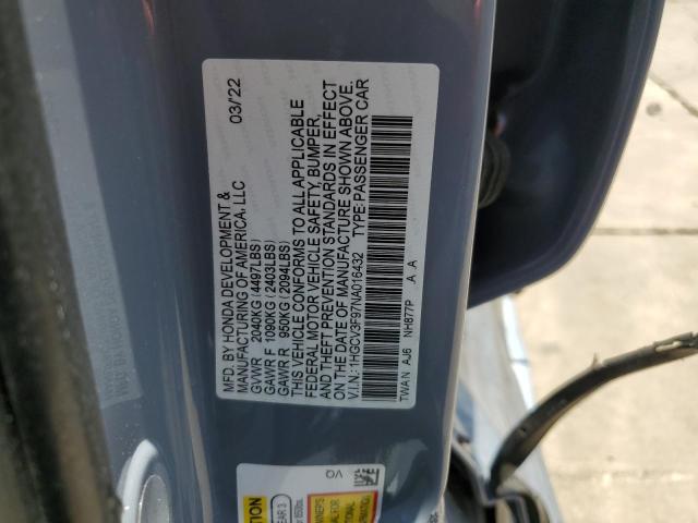 Photo 11 VIN: 1HGCV3F97NA016432 - HONDA ACCORD TOU 