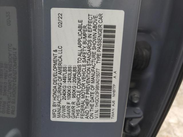 Photo 11 VIN: 1HGCV3F98NA015077 - HONDA ACCORD 