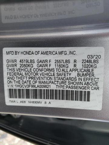 Photo 9 VIN: 1HGCV3F99LA009821 - HONDA ACCORD TOU 