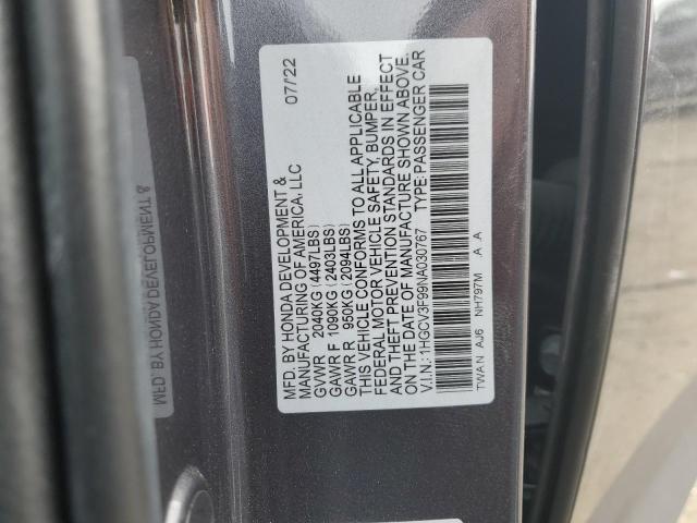 Photo 12 VIN: 1HGCV3F99NA030767 - HONDA ACCORD 