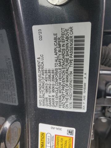 Photo 11 VIN: 1HGCY1F20PA011784 - HONDA ACCORD LX 