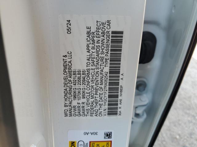 Photo 11 VIN: 1HGCY1F27RA062542 - HONDA ACCORD LX 