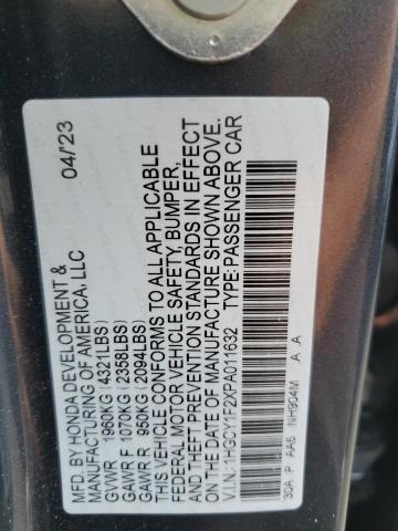 Photo 12 VIN: 1HGCY1F2XPA011632 - HONDA ACCORD 